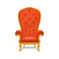 Realistic Detailed 3d Luxurious Antiquarian Armchair. Vector