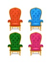 Realistic Detailed 3d Luxurious Antiquarian Armchair. Vector