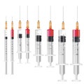 Realistic Detailed 3d Medical Syringe Set. Vector Royalty Free Stock Photo