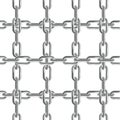 Realistic Detailed 3d Metal Chain Seamless Pattern Background. Vector