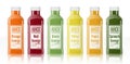 Realistic Detailed 3d Plastic Juice Bottle Set. Vector Royalty Free Stock Photo
