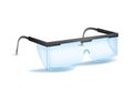 Realistic Detailed 3d Plastic Safety Blue Glasses. Vector