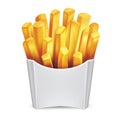 Realistic Detailed 3d Potato French Fries. Vector