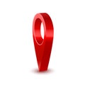 Realistic Detailed 3d Red Map Pointer Pin. Vector Royalty Free Stock Photo
