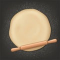 Realistic Detailed 3d Rolling Pin and Kneading Set. Vector