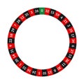 Realistic Detailed 3d Round Casino Roulette with Numbers. Vector