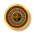 Realistic Detailed 3d Round Casino Roulette. Vector