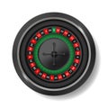 Realistic Detailed 3d Round Casino Roulette on a White. Vector