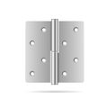 Realistic Detailed 3d Silver Door Hinge. Vector Royalty Free Stock Photo