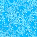 Realistic Detailed 3d Soap Foam Seamless Pattern Background. Vector Royalty Free Stock Photo