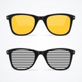 Realistic Detailed 3d Sunglass Set. Vector