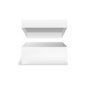 Realistic Detailed 3d Template Blank White Square Box Mock Up. Vector