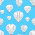 Realistic Detailed 3d White Blank Ballon Seamless Pattern Background. Vector Royalty Free Stock Photo