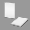 Realistic Detailed 3d White Blank Hardcover Books Template Mockup Set. Vector Royalty Free Stock Photo