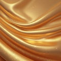 Realistic and detailed golden silk fabric texture enhances visual appeal Royalty Free Stock Photo