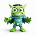 Realistic And Detailed Green Toy: A Joyful And Optimistic Superhero