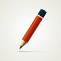 Realistic detailed sharpened pencil isolated on white background. Vector illustration EPS 10 Royalty Free Stock Photo