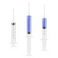 Realistic Detailed Syringe Set. Vector Royalty Free Stock Photo