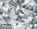 Realistic diamond crystal with caustic close up texture background 3D rendering Royalty Free Stock Photo