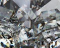 Realistic diamond crystal with caustic close up texture background 3D rendering Royalty Free Stock Photo