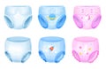 Realistic Diapers Set