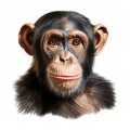 Realistic Digital Illustrations Of Chimpanzees With Caricature Faces