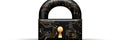 Realistic digital padlock gold accents on black surface representing advanced encryption data safety online privacy
