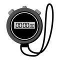 Realistic digital stopwatch illustration