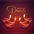 Realistic Diwali Greeting Cards