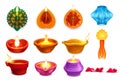 Realistic Diwali Set