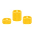 Realistic Dollar Coin Vector Icon Design Template. Gold Coin Sta Royalty Free Stock Photo