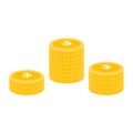 Realistic Dollar Coin Vector Icon Design Template. Gold Coin Sta