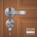 Realistic Door Downlock Background