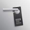 Realistic door hander mockup with handle