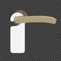 realistic door handle on transparent background. realistic door handle on transparent background