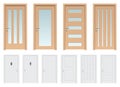 Realistic door vector design illustration isolated on white background