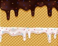 Realistic drip cream drops Royalty Free Stock Photo