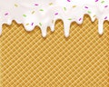 Realistic drip cream drops Royalty Free Stock Photo