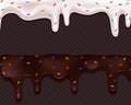 Realistic drip cream drops Royalty Free Stock Photo