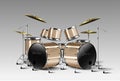 Realistic drum kit. Set of Drums. Vector.