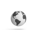 Realistic Earth Globe hover in the Air Royalty Free Stock Photo