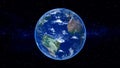 Realistic planet Earth in the space