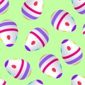 Realistic easter egg pattern for print and design. Vector illustration.
