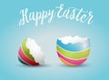 Realistic Easter egg shell Royalty Free Stock Photo