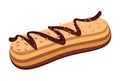 Realistic eclair isolated on white background - Vector Royalty Free Stock Photo