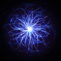 Realistic electric ball or abstract plasma sphere Royalty Free Stock Photo