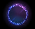 Realistic electric circle or abstract plasma round