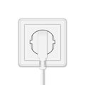 realistic electric socket with plug Royalty Free Stock Photo