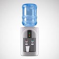 Realistic Electric Water Cooler with plastic glass Royalty Free Stock Photo