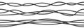 Realistic electrical wires. Cable power energy. Flexible thick network cord. Black electric computer connection wires